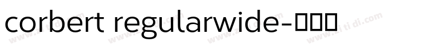 corbert regularwide字体转换